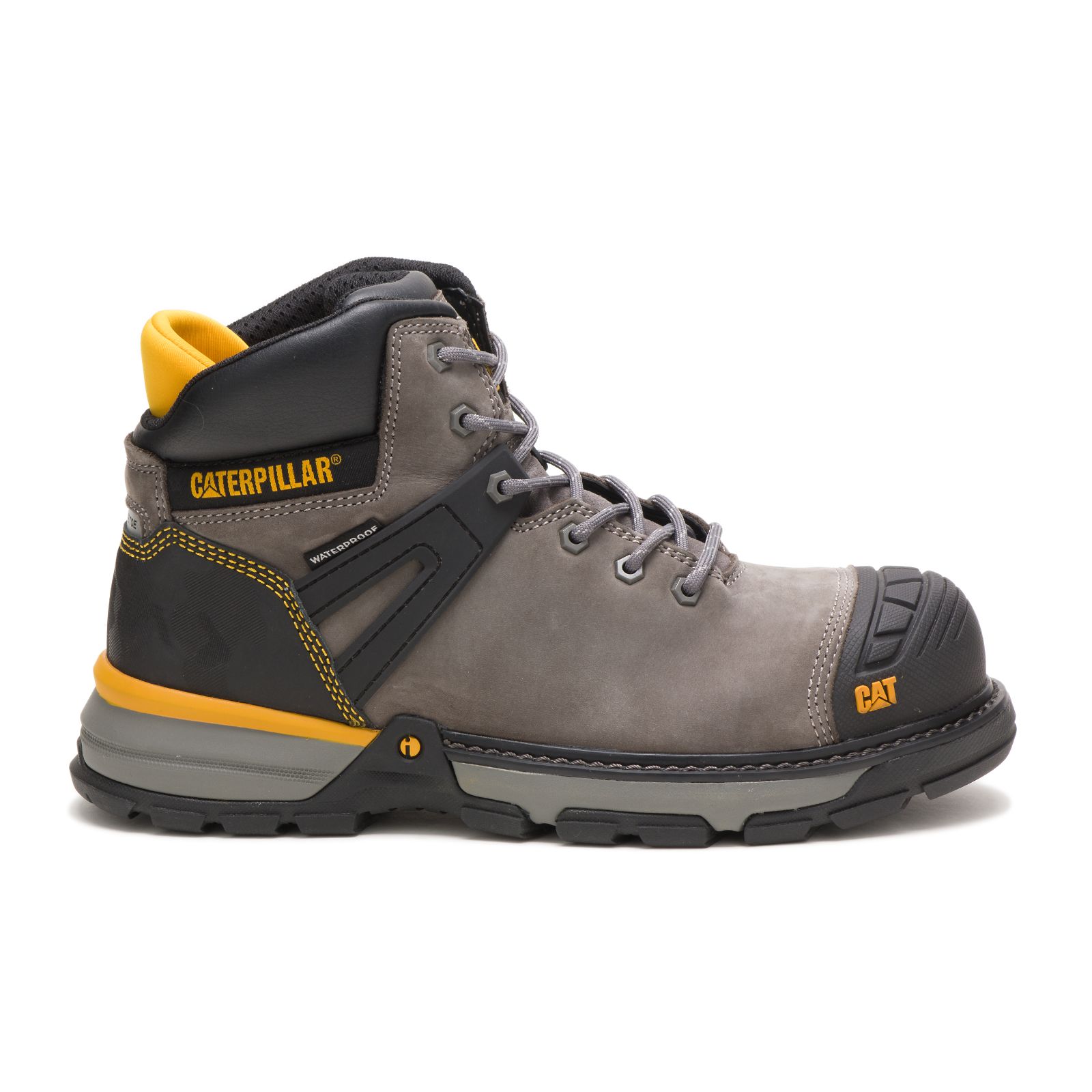 Caterpillar Excavator Superlite Waterproof Nano Toe Philippines - Mens Work Boots - Grey/Black 71039XHNU